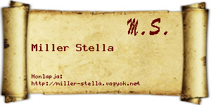 Miller Stella névjegykártya